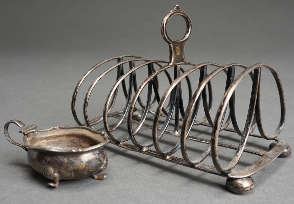 Appraisal: ENGLISH STERLING SILVER SHEFFIELD REGENCY TOAST RACK WITH A WALKER