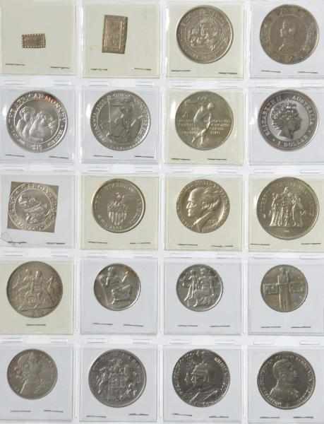 Appraisal: Lot of Silver Brass Comm Foreign Coins Description Most are