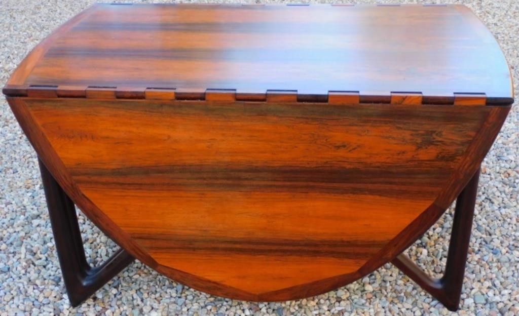 Appraisal: NIELS KOEFOED GATE LEG DINING TABLE rosewood mid century modern