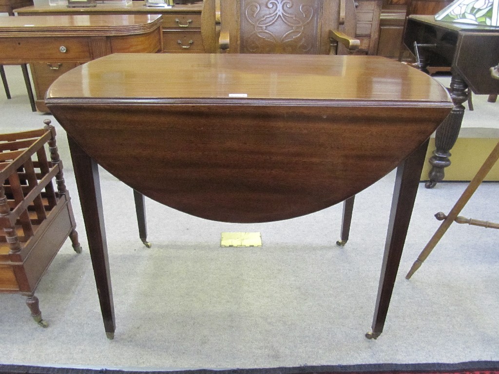 Appraisal: th Century mahogany inlaid Pembroke table