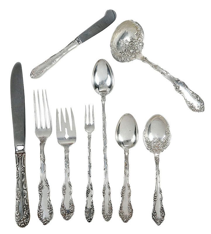 Appraisal: Old English Sterling Flatware PIeces American th century eight -