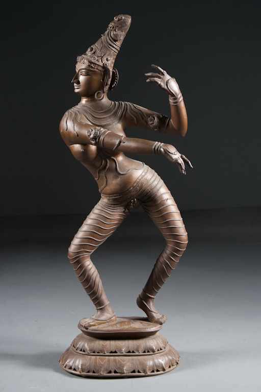 Appraisal: Indian patinated bronze Hindu dancer th century modeled as female