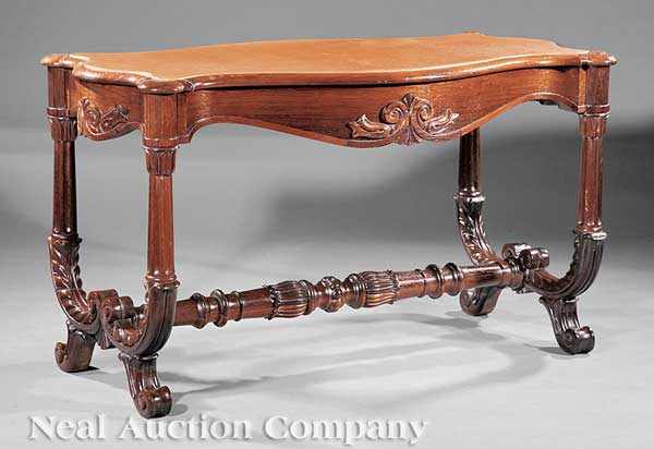 Appraisal: An American Late Classical Carved Rosewood Center Table early th