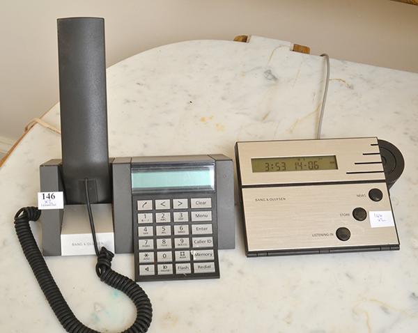 Appraisal: A BANG OLUFSEN PHONE AND ANSWERING MACHINE TOGETHER WITH ANOTHER