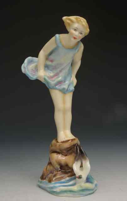 Appraisal: ROYAL WORCESTER PORCELAIN MODEL 'Sea Breeze' modelled by Freda Doughty