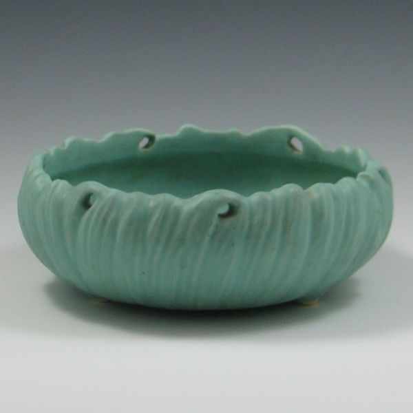 Appraisal: Weller Turquoise Matte Bowl unmarked excellent condition ''w