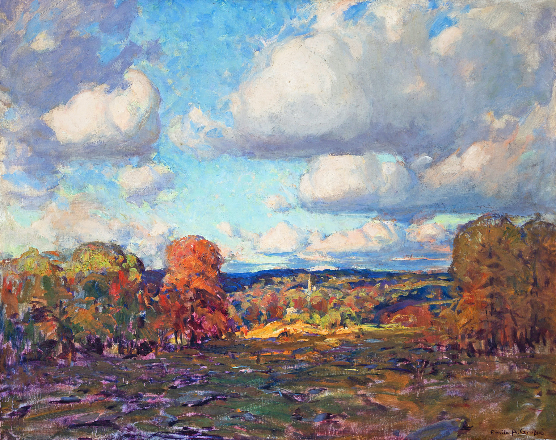 Appraisal: EMILE A GRUPPE AMERICAN - LANDSCAPE OF WOODSTOCK NY Oil