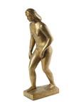 Appraisal: BRONZE SCULPTURE - Striding Nude Female Figure by Pierre Alfred