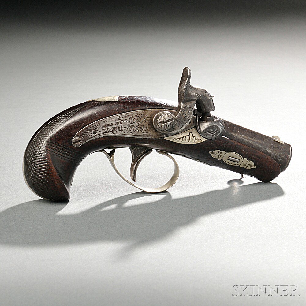 Appraisal: Philadelphia Deringer Pistol c s walnut stock with checkered grip