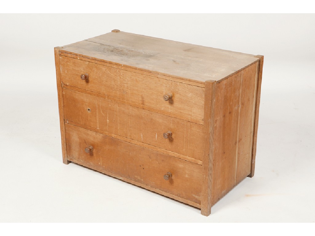 Appraisal: HEALS A LIGHT OAK CHEST OF DRAWERS the rectangular plank