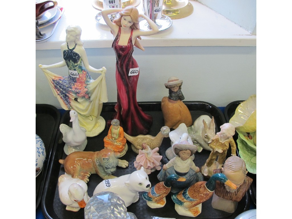 Appraisal: Tray lot of figures including Nao USSR etc