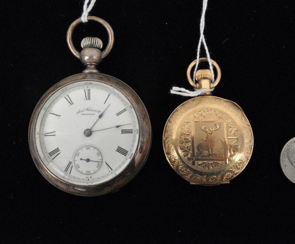 Appraisal: Two Waltham Pocket Watches comprising a Junior coin cilver No