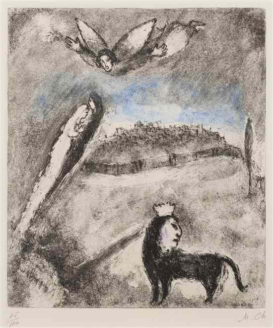 Appraisal: Marc Chagall French Russian - Salvation for Jerusalem from The