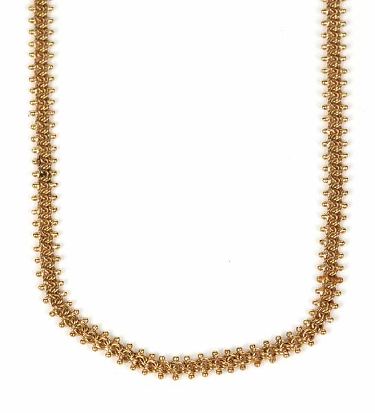 Appraisal: An k gold necklace gr length in