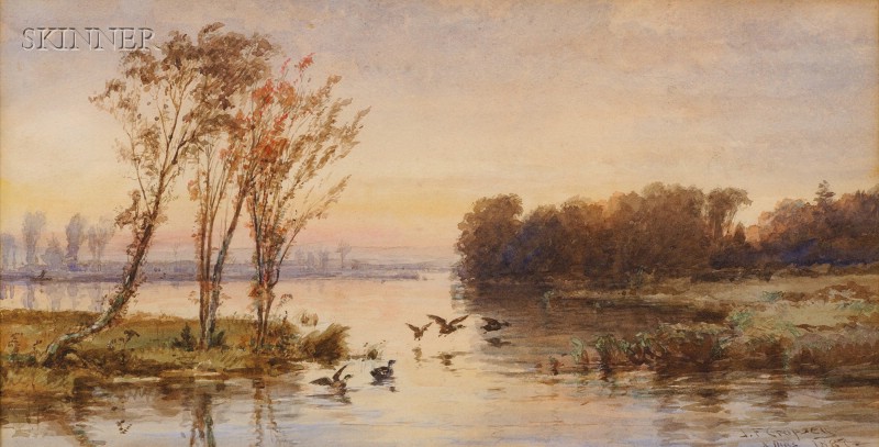 Appraisal: Jasper Francis Cropsey American - On the Lake Signed inscribed