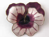 Appraisal: A silver gilt and enamel pansy brooch by David Andersen