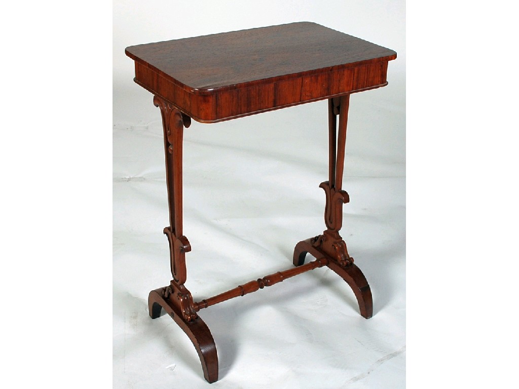 Appraisal: VICTORIAN CARVED ROSEWOOD OCCASIONAL TABLE the rounded oblong top above