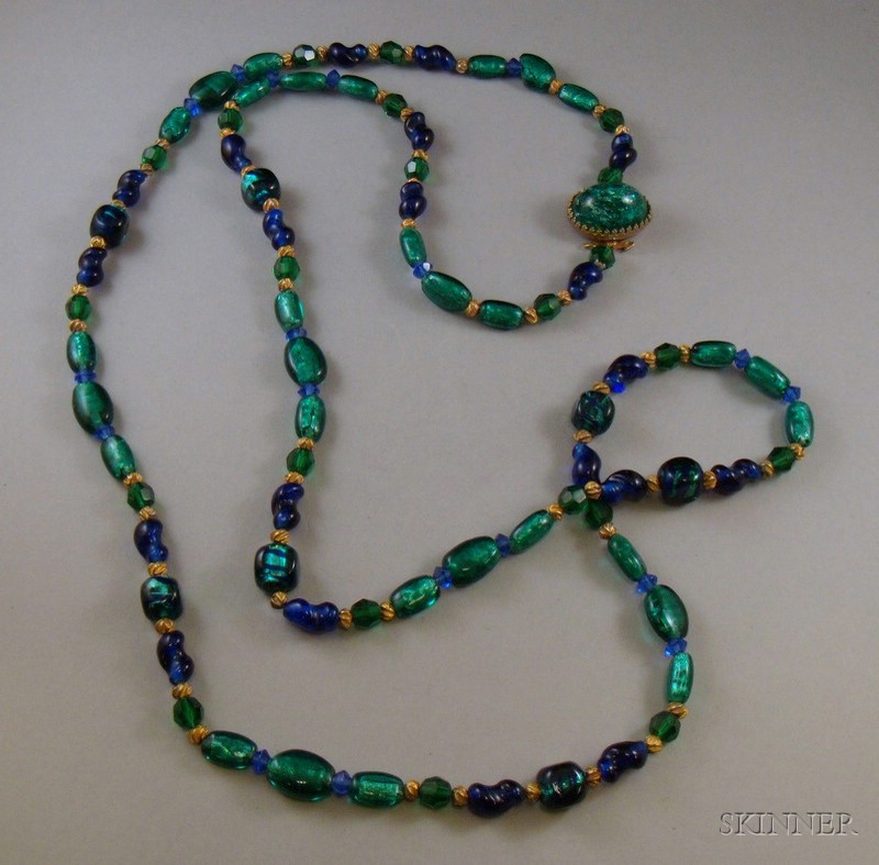 Appraisal: Vintage Hattie Carnegie Art Glass Necklace s signed