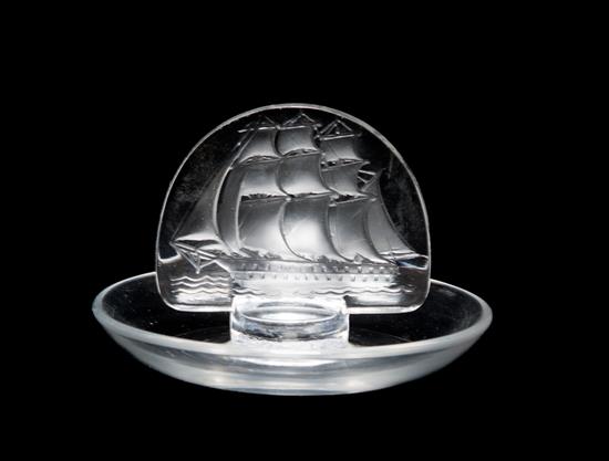 Appraisal: Sale Lot A Lalique Molded and Frosted Glass Ring Tray