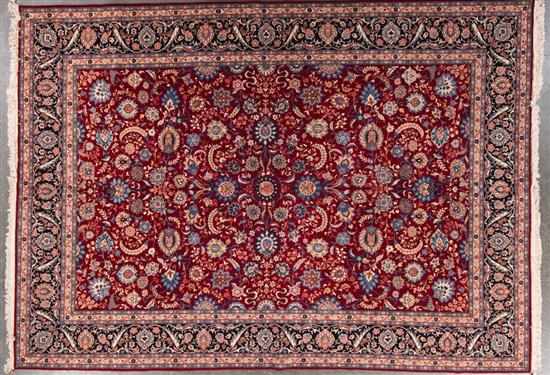 Appraisal: Romanian Keshan carpet Romania modern x Estimate -