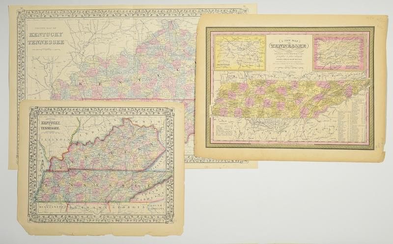 Appraisal: Maps Total of Tennessee of Kentucky and Tennessee Three Maps