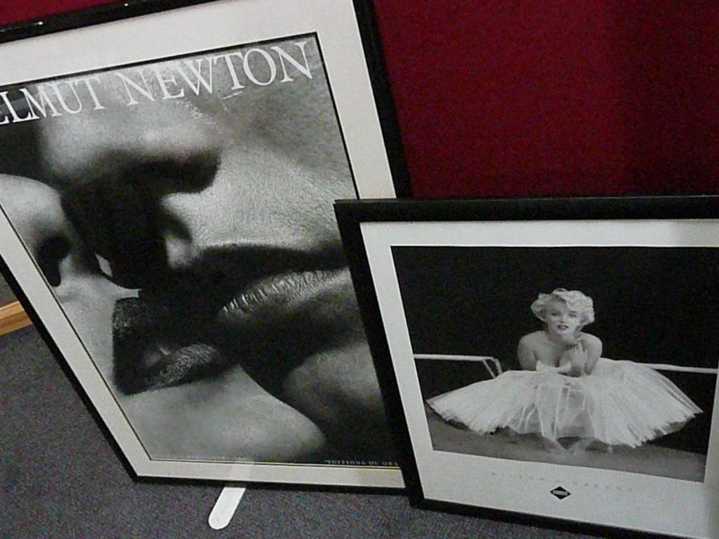 Appraisal: A Helmut Newton black white print - framed and a