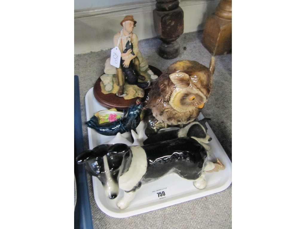 Appraisal: Lot comprising two trays of assorted animal figures and other