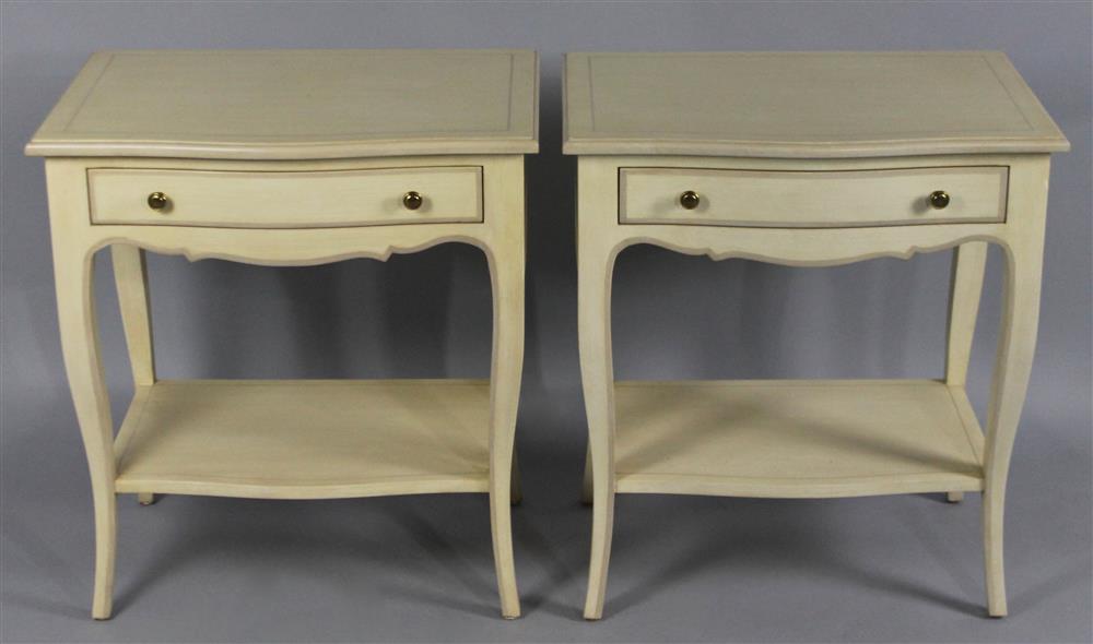 Appraisal: PAIR OF JULIA GRAY LTD LOUIS XV STYLE BEDSIDE TABLES