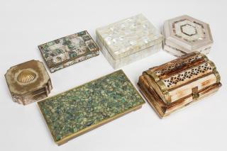 Appraisal: Vintage Continental Trinket Boxes Vintage continental trinket boxes consisting of