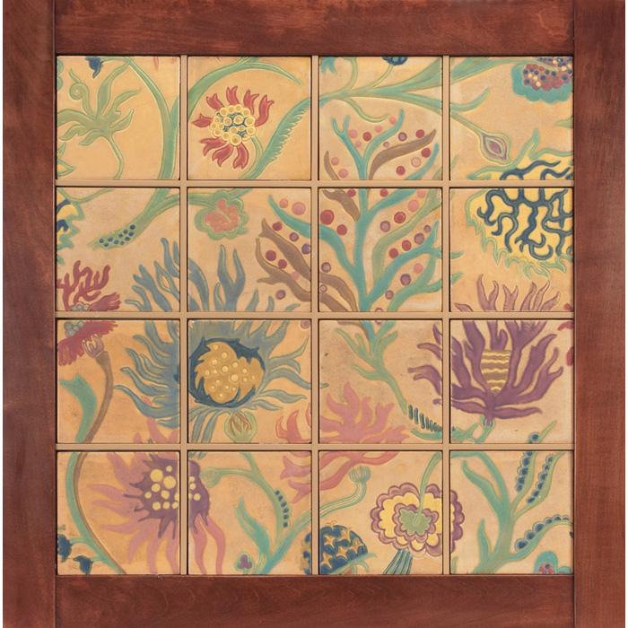 Appraisal: Rookwood Faience tile composition square form consisting of sixteen tiles