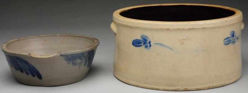 Appraisal: Pair of th Century Stoneware Pieces Includes one oversized crock