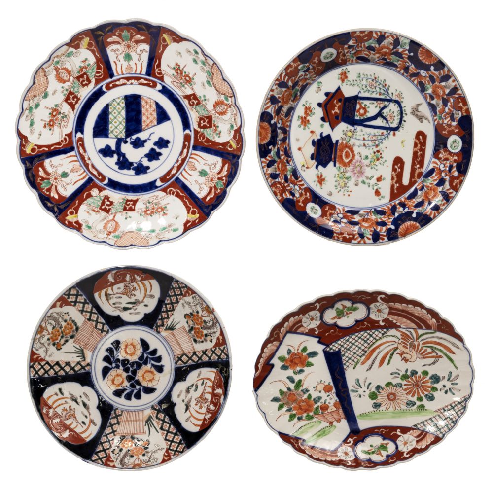 Appraisal: JAPANESE IMARI PORCELAIN ASSORTMENT items having colored enamel on underglaze