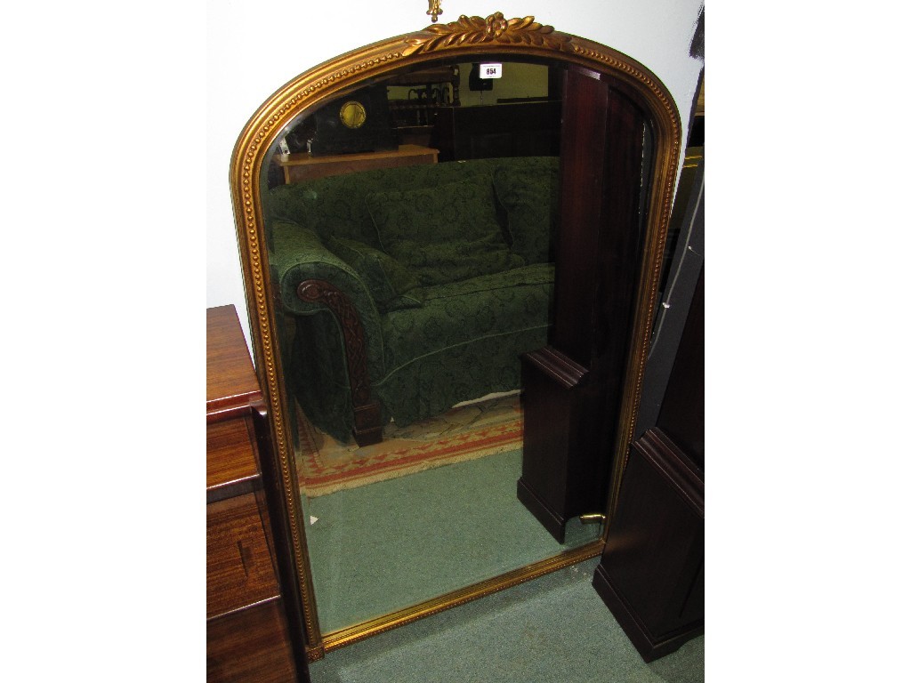 Appraisal: Gilt framed overmantle mirror