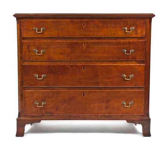 Appraisal: An American Chippendale Style Cherry Chest of Drawers having a