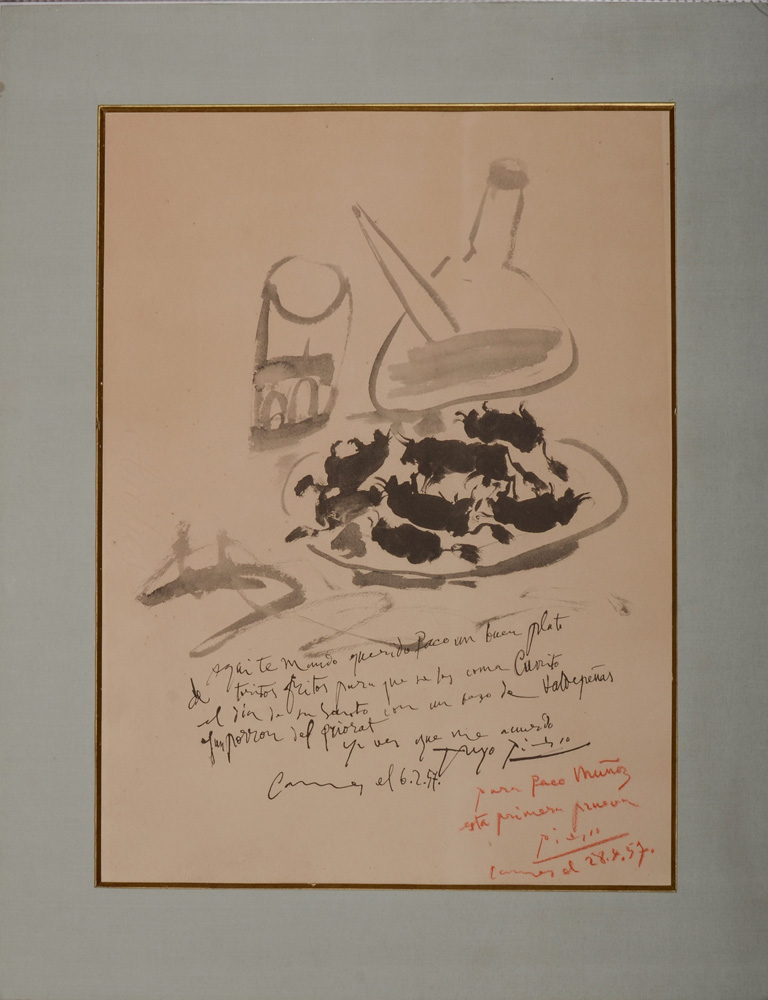 Appraisal: ATTRIBUTED TO PABLO PICASSO PLATO DE TORITOS FRITOS Lithograph on