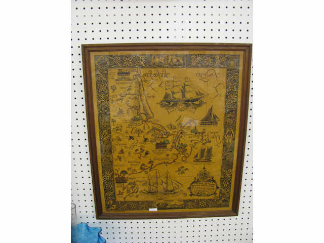 Appraisal: Coulton Waugh Map Cape Ann the North Shore very collectible