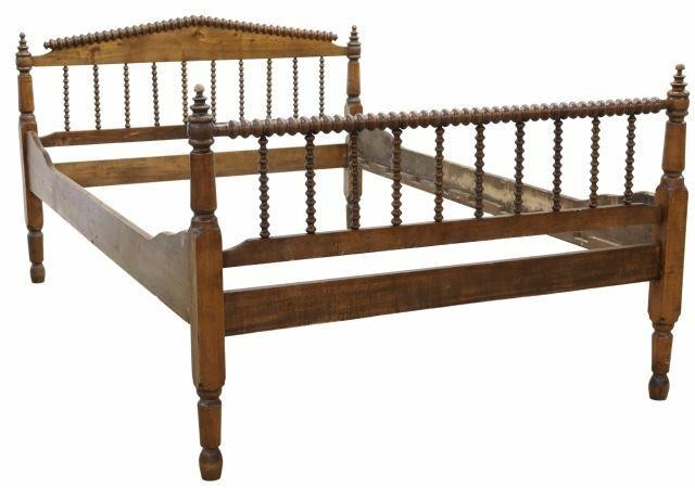 Appraisal: American Jenny Lind bed late th c headboard with triangular