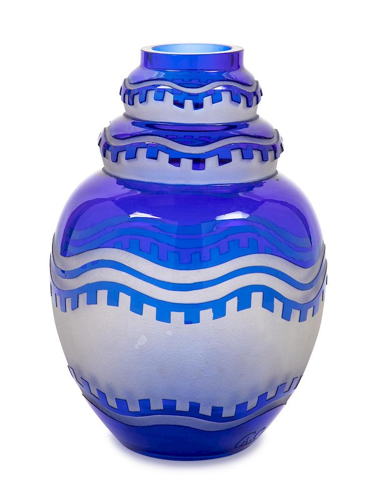 Appraisal: Charles Catteau French - Art Deco Vase Charles Catteau French