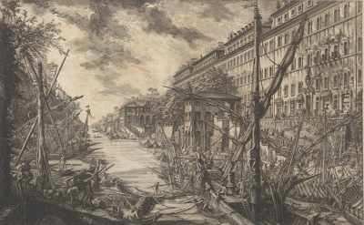 Appraisal: Giovanni Battista Piranesi Italian - Veduta del Porto Di Ripa