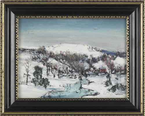 Appraisal: Walter Emerson Baum American - oil on board winter landscape