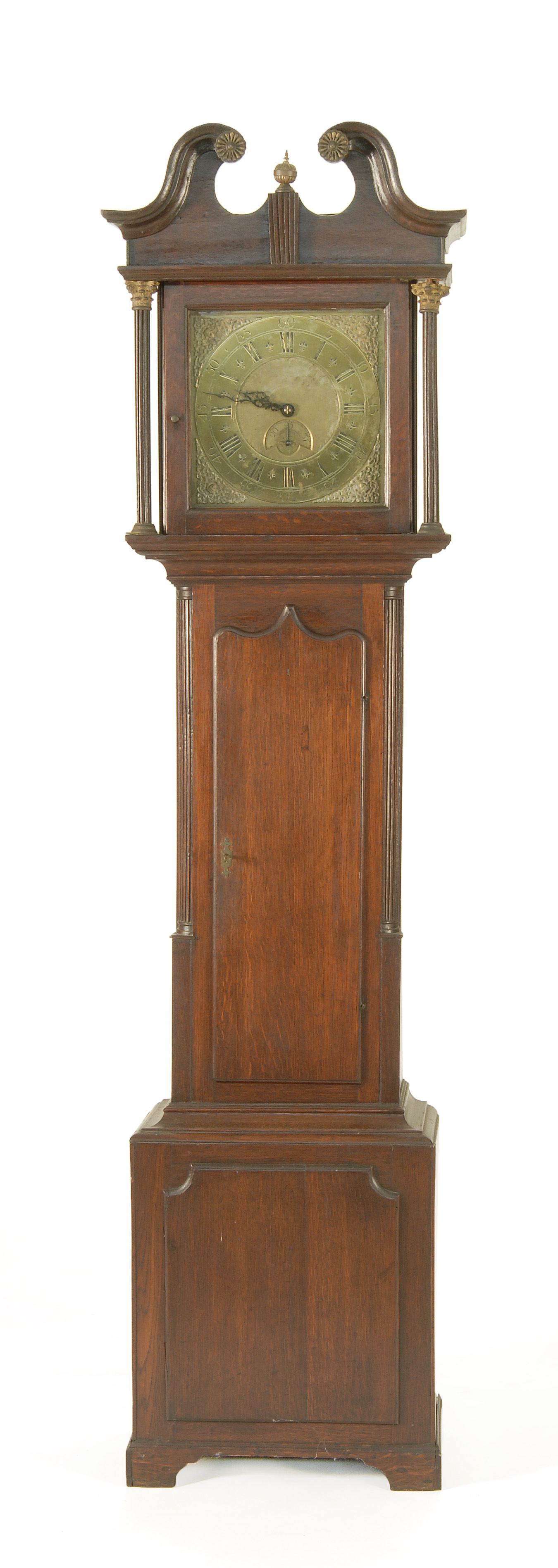 Appraisal: ANTIQUE ENGLISH TALL-CASE CLOCK Early th CenturyOak case with works