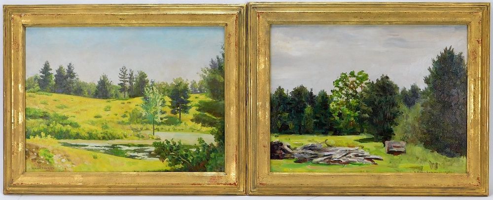 Appraisal: PR Robert Hale Ives Gammell Landscape Paintings Rhode Island Massachusetts