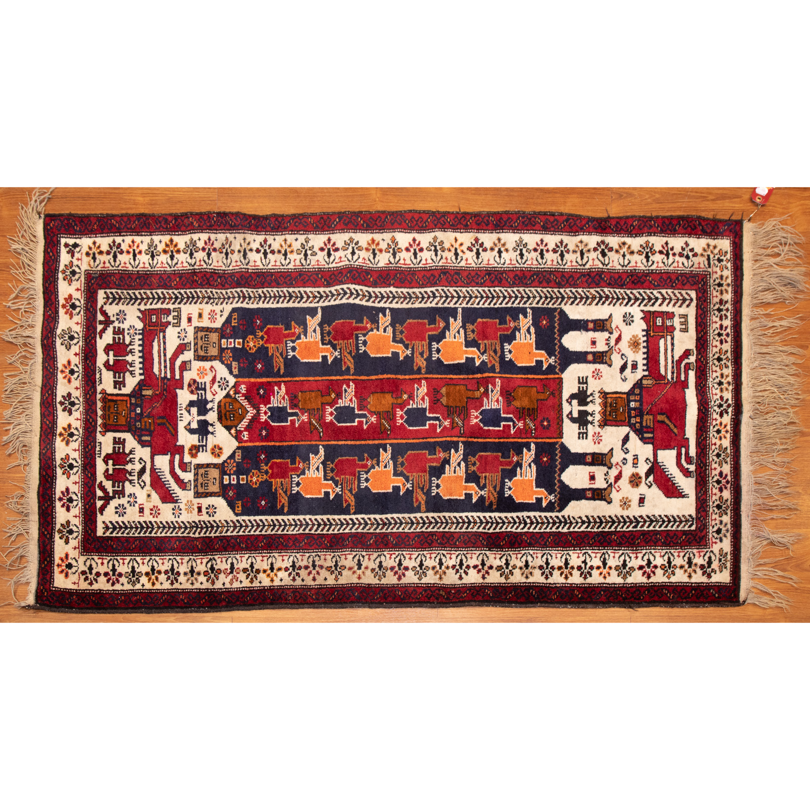 Appraisal: AFGHAN BALOUCH RUG X Third quarter- th century hand-knotted wool