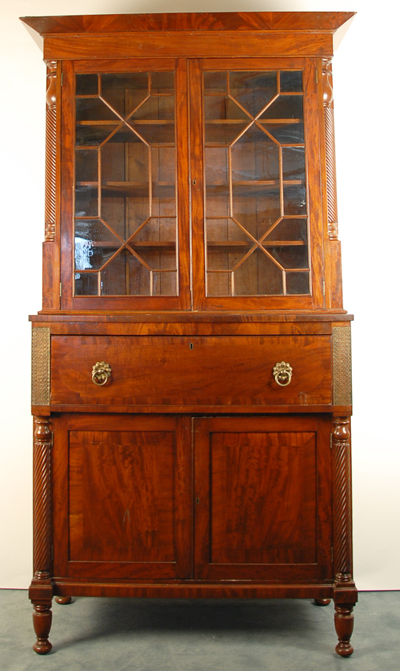 Appraisal: An E th C Mahogany Stepback Cupboard Southern probably Virginia