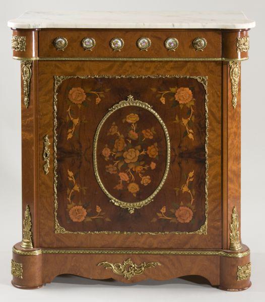 Appraisal: Spanish Commode shaped marble top over single drawer over single