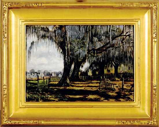 Appraisal: Ludmilla Pilat Welch California - OAKS WITH MOSS oil on