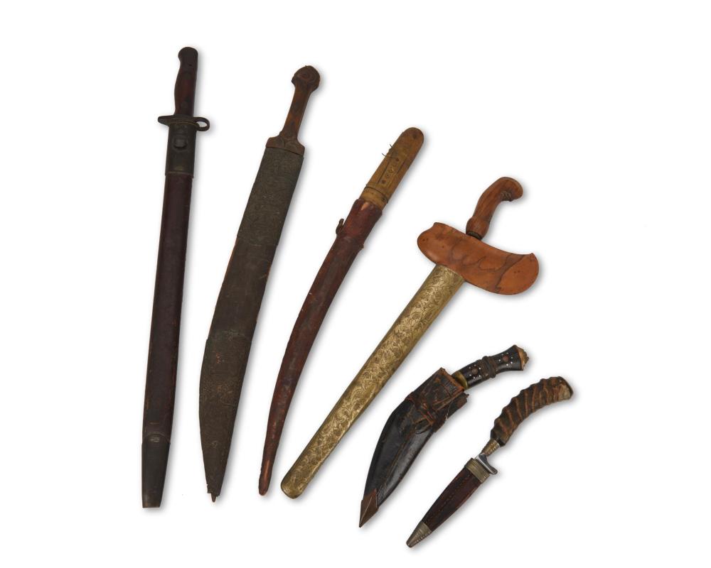 Appraisal: A group of knives and swords Late th th century