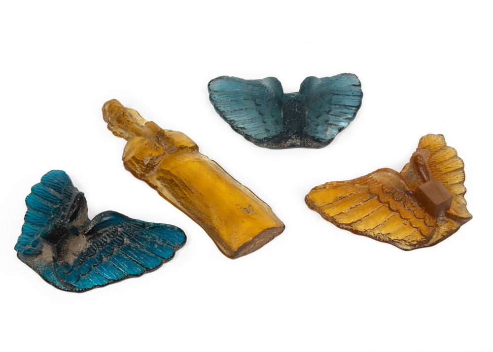 Appraisal: Four Mario Villa Nicaraguan New Orleans - Glass Sculptures incl