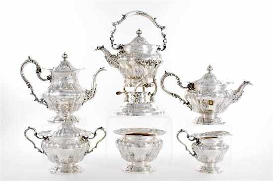 Appraisal: Gorham Durgin sterling tea and coffee service dated Shell pattern