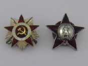 Appraisal: Two Soviet enamel and white-metal orders one the Order of